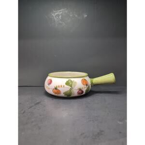 FTD Vintage Fondue Pot, Portugal Pottery, Floral Soup Bowl, Pottery,‎ Soup Bowl